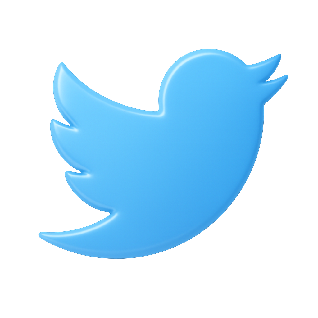 Twitter Jelly 3D Logo